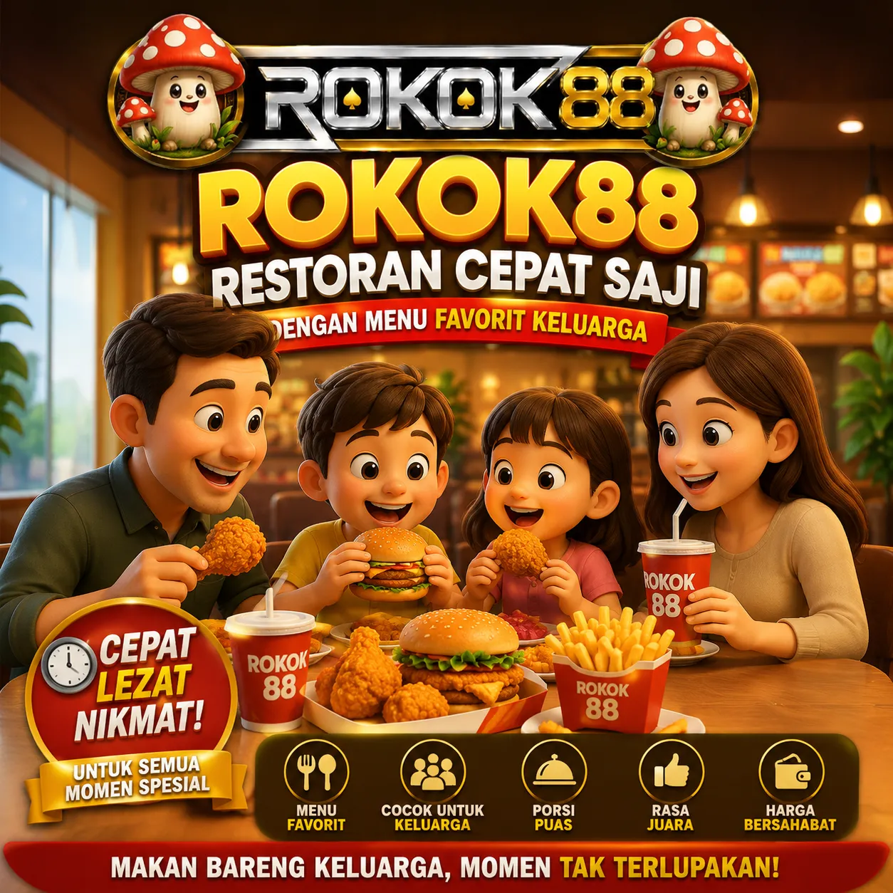 ROKOK88 - Restoran Cepat Saji, Ajak Keluarga Ciptain Momen Berharga
